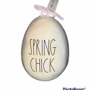 NEW Rae Dunn Spring Chick Ceramic Iridescent Egg